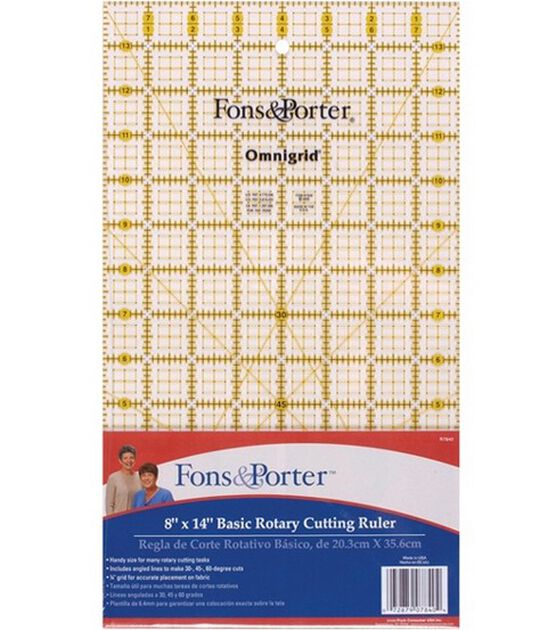 Fons&Porter 8" x 14" Rotary Cutting Ruler
