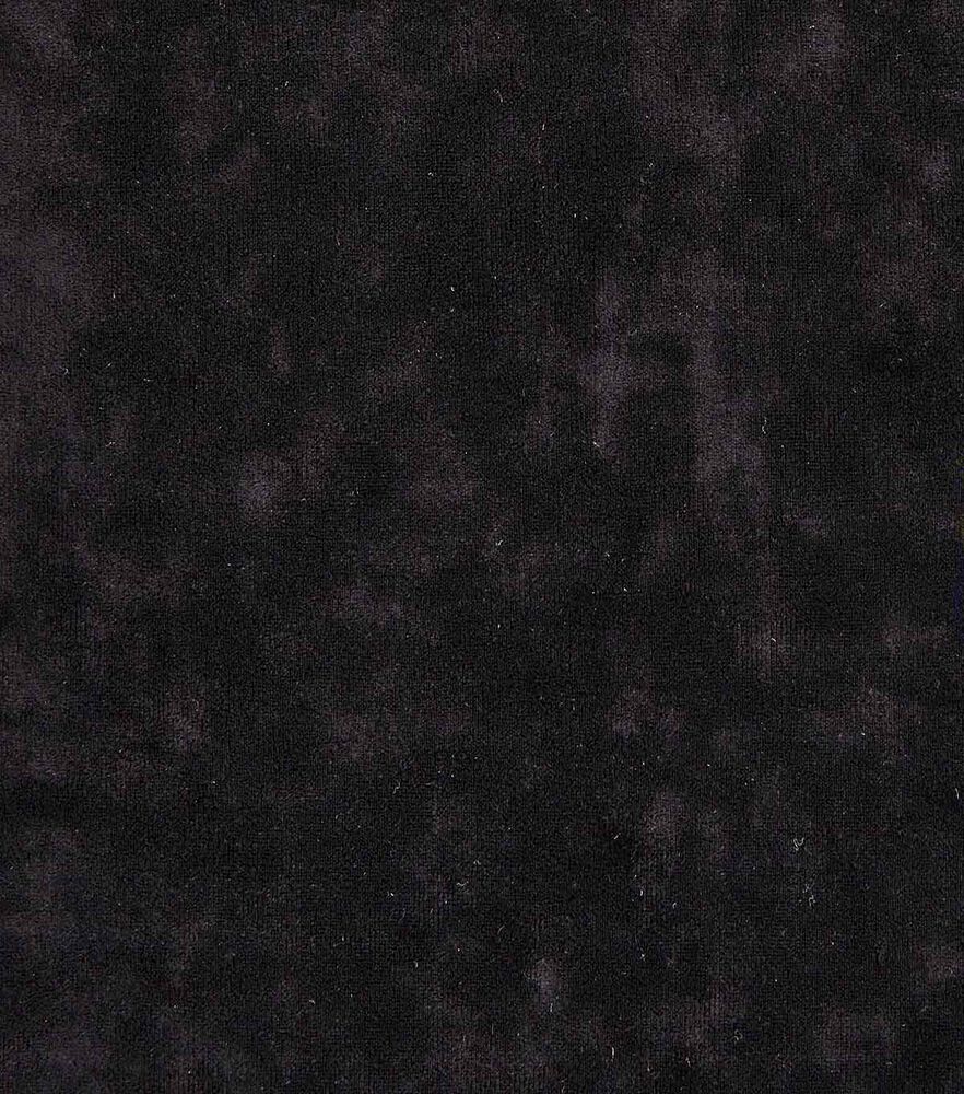 57" Stretch Panne Velour Fabric, Black, swatch, image 6