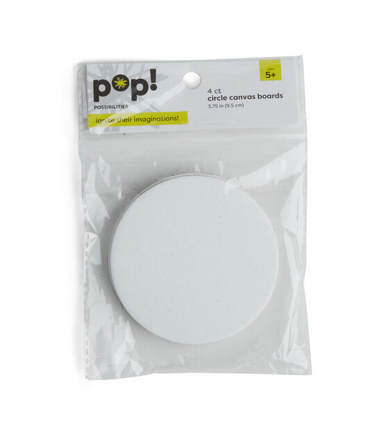 POP! Possibilities 4 pk Small Circle Shaped Canvas Panel Boards