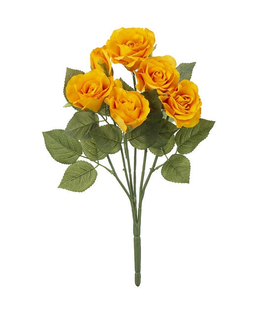 17" Dark Yellow Rose Bush by Bloom Room