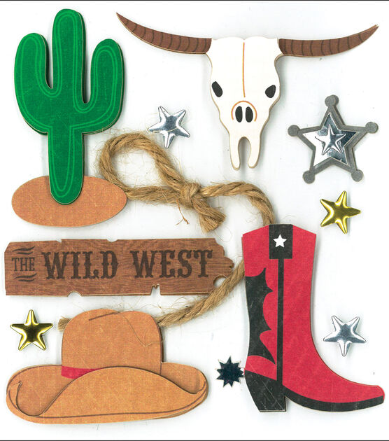 K&Company Dimensional Stickers Wild West
