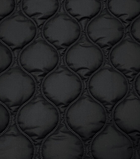 Black Quilted Outerwear Fabric