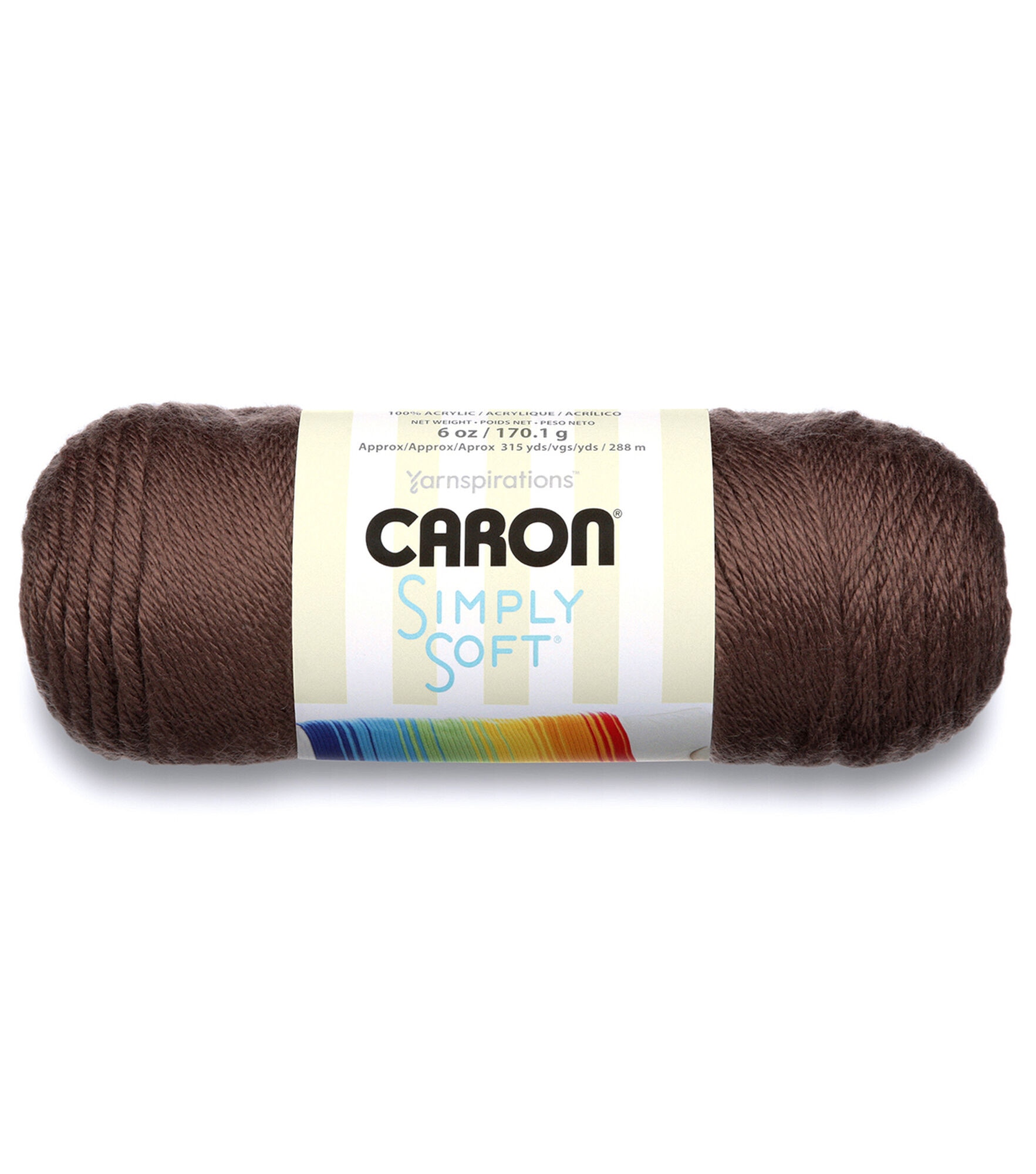 Caron Simply Soft 315yds Worsted Acrylic Yarn, Taupe, hi-res