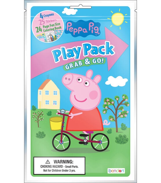Bendon 5 x 8.5 Grab & Go Peppa Pig Play Pack 53ct