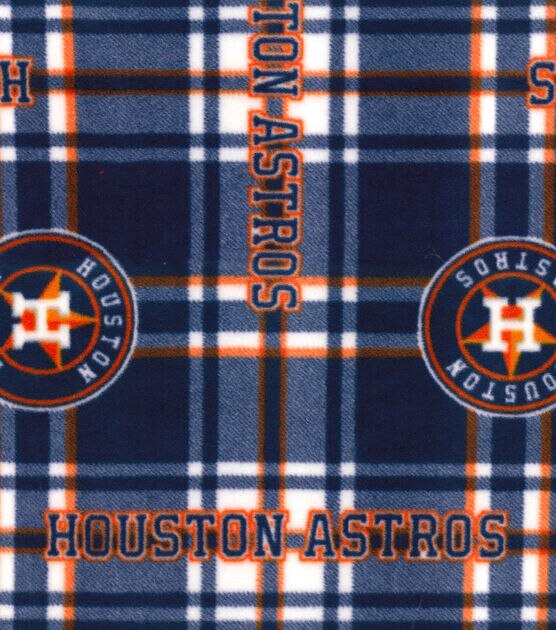 Fabric Traditions Houston Astros Fleece Fabric Plaid