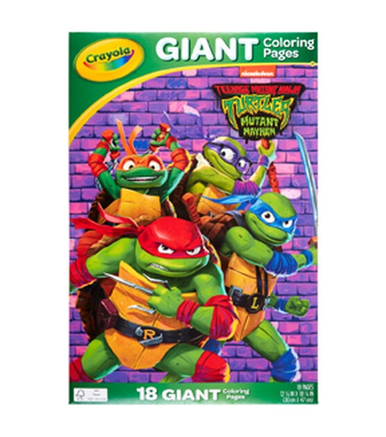 Crayola 18 Sheet Teenage Mutant Ninja Turtles Giant Coloring Book