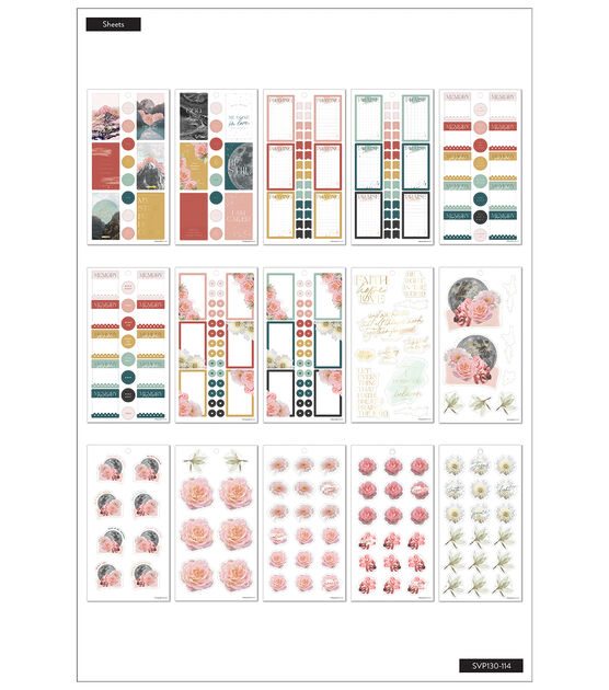 636pc Faith Be Still Happy Planner Sticker Pack, , hi-res, image 2