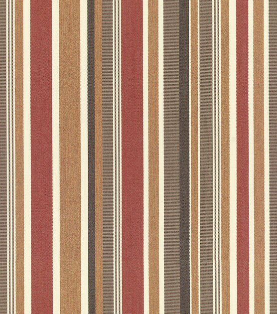 Sunbrella Outdoor Stripe Fabric 54" Brannon Redwood