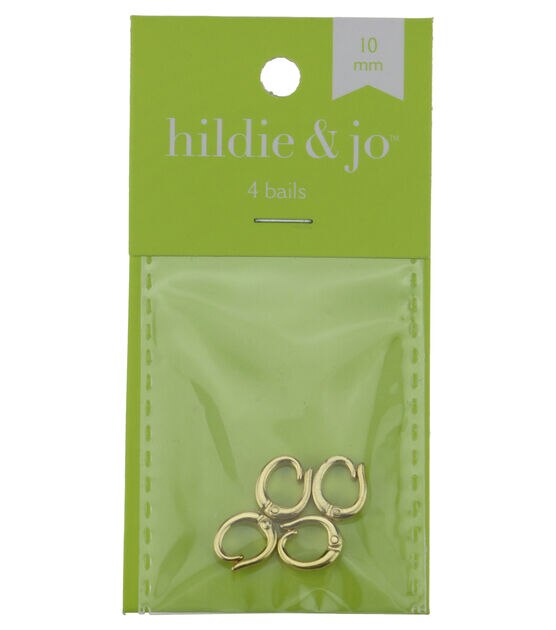 10mm Gold Bails 4pk by hildie & jo