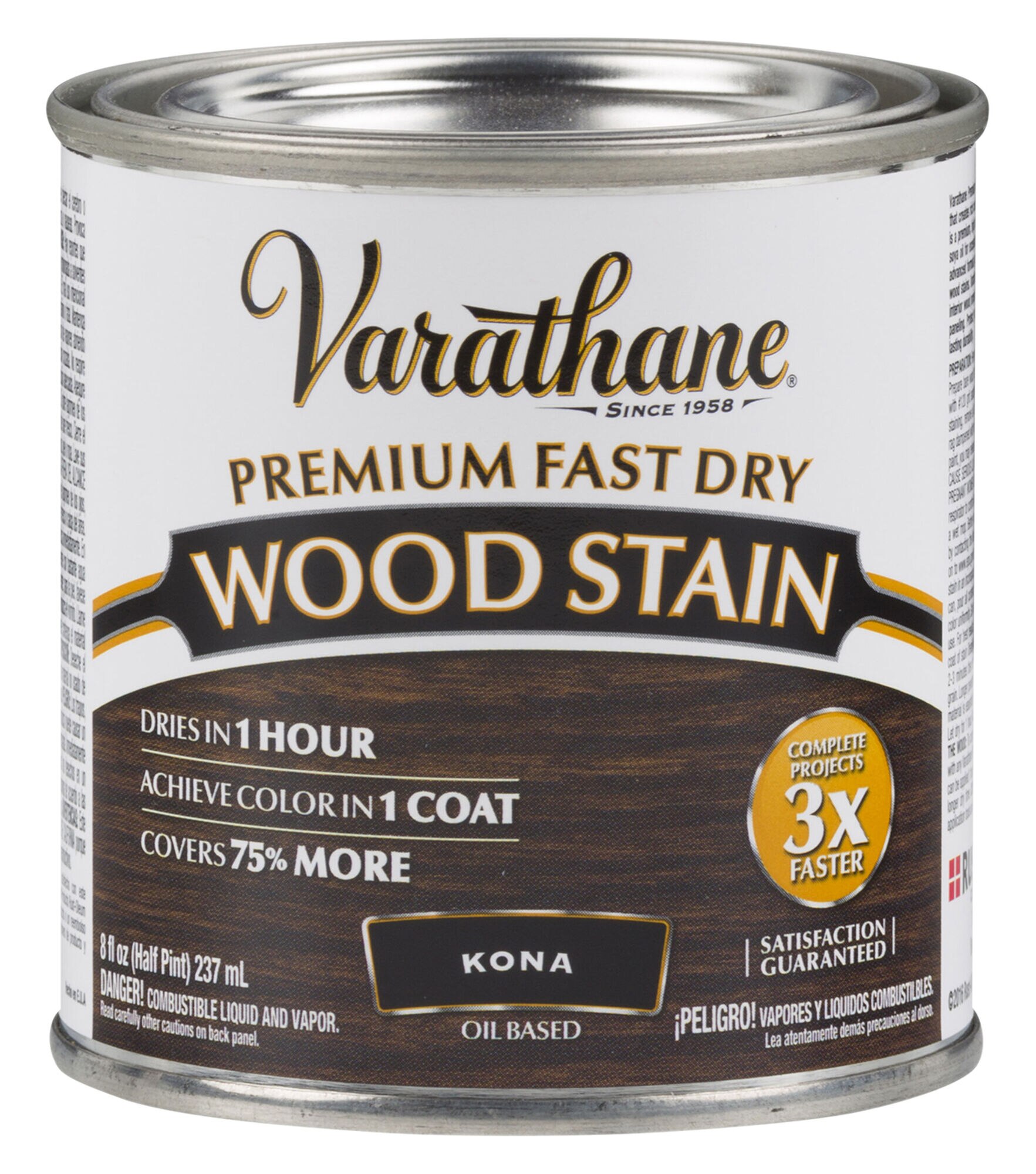 Varathane Half Pint Premium Fast Dry Wood Stain, Kona, hi-res
