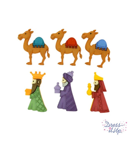 Dress It Up 6ct We Three Kings Shank Buttons