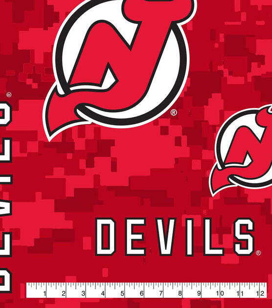 New Jersey Devils Fleece Fabric Tossed, , hi-res, image 2