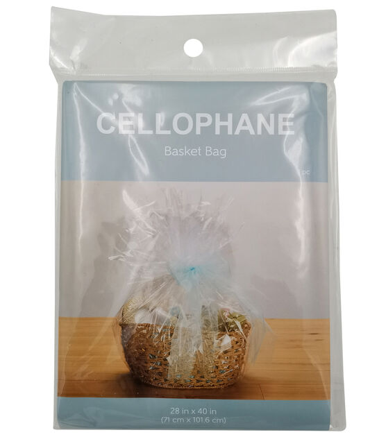 Cellophane Basket Bag 28in x 40in