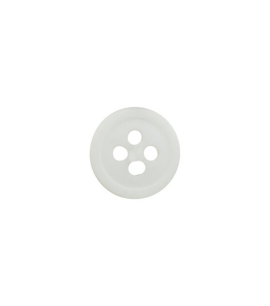 La Mode 1/2" White Round 4 Hole Buttons 5pk, , hi-res, image 2
