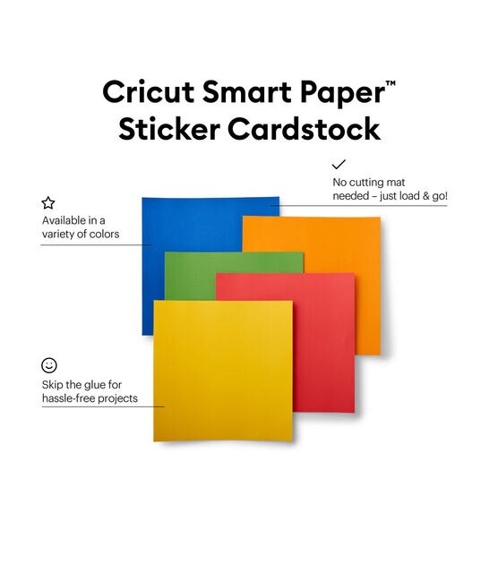 Cricut 13" x 13" Bright Bows Smart Paper Sticker Cardstock Sheets 10ct, , hi-res, image 2