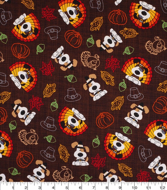 I Woof You Brown Harvest Cotton Fabric