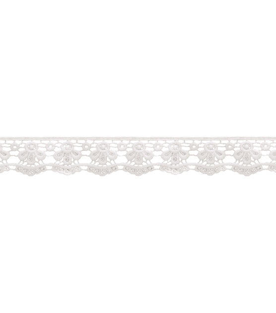 Wrights Single Embroidered Scalloped Trim Natural