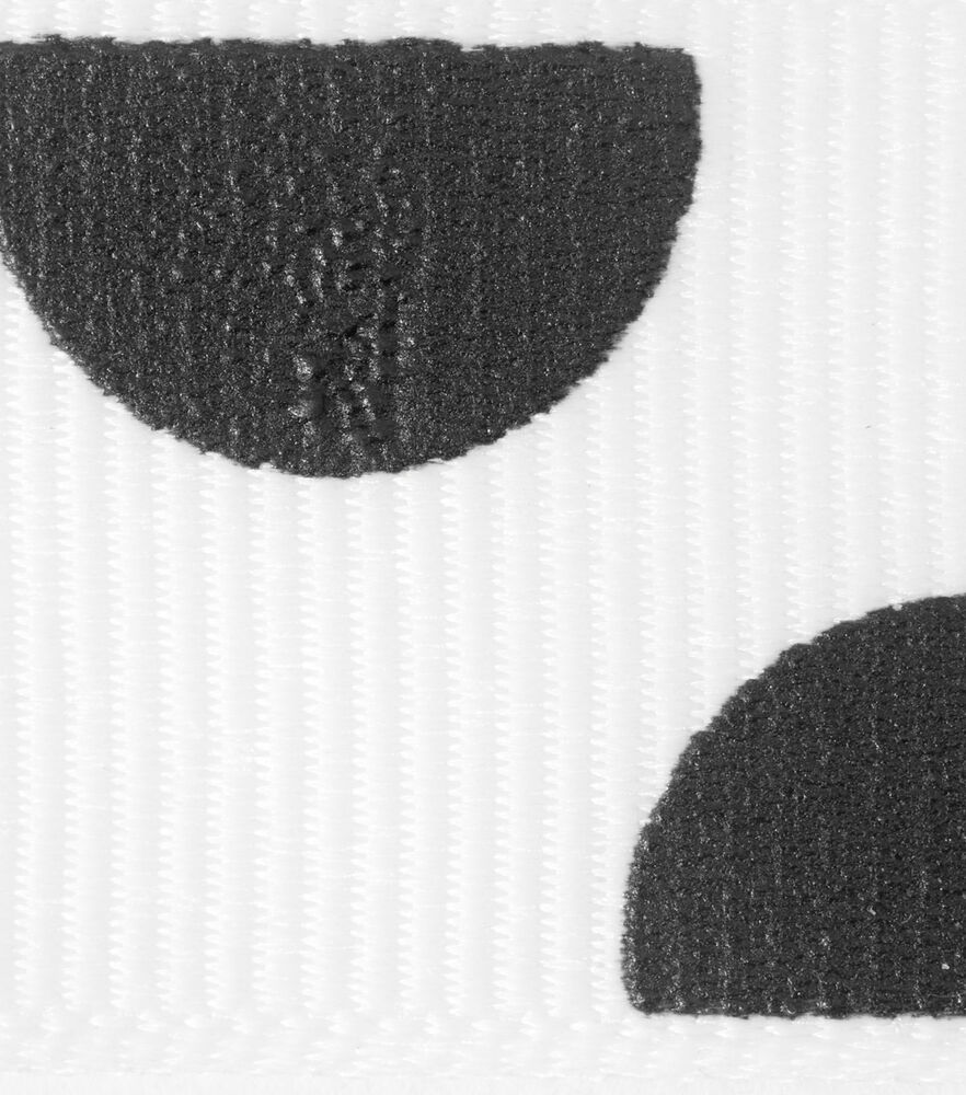 Offray 7/8 "x 9' Random Puff Dots Grosgrain Ribbon, White, swatch, image 1