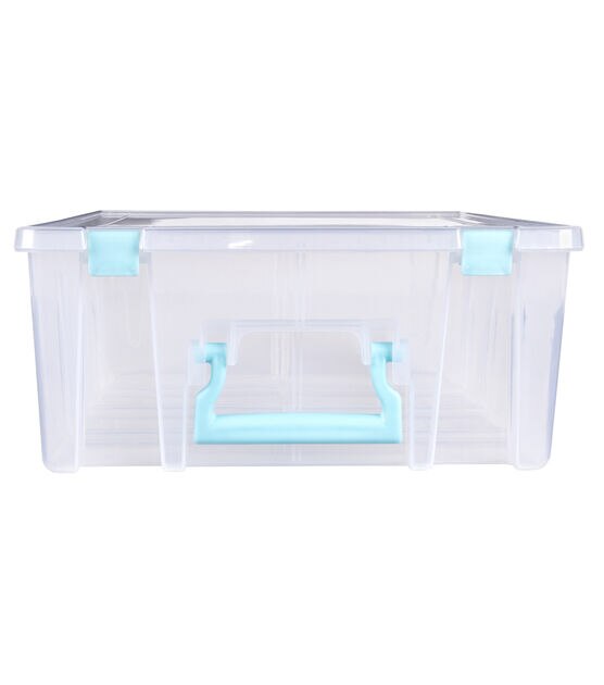 ArtBin 15" Super Satchel Double Deep Box With Aqua Handles & Inserts, , hi-res, image 4