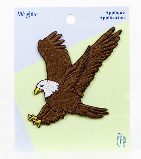 Wrights Brown Eagle Iron On Patch