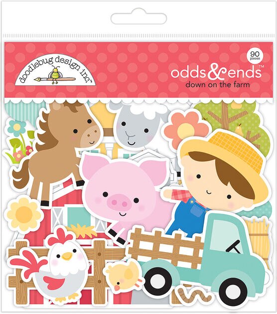 Doodlebug Down on the Farm Odds & Ends 90 pk Die Cuts, , hi-res, image 2