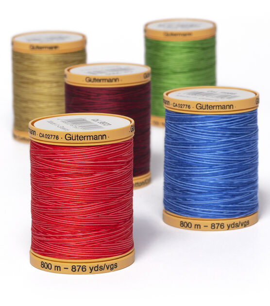 Gutermann Natural Cotton Thread 800M (876 Yards) -Variegated Colors