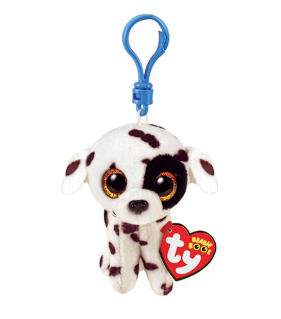 Ty Inc 5" Beanie Boos Luther Spotted Dog Plush Clip