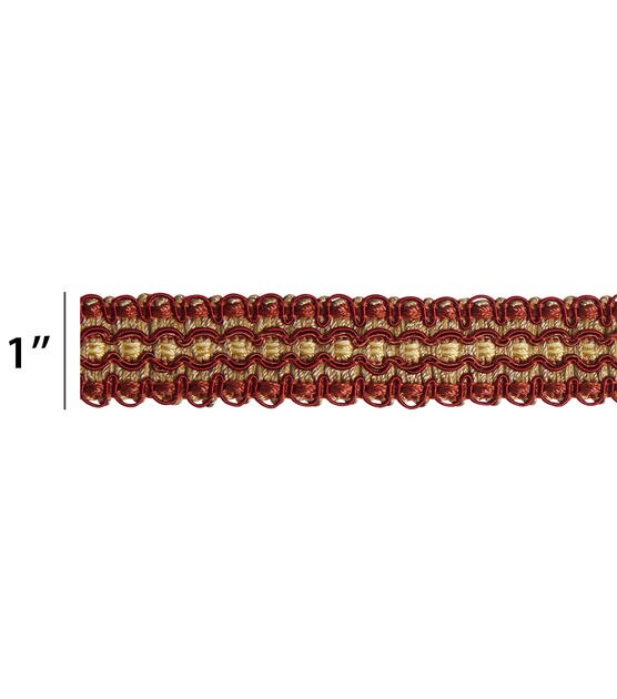 Conso 1in Red & Gold Braid, , hi-res, image 6