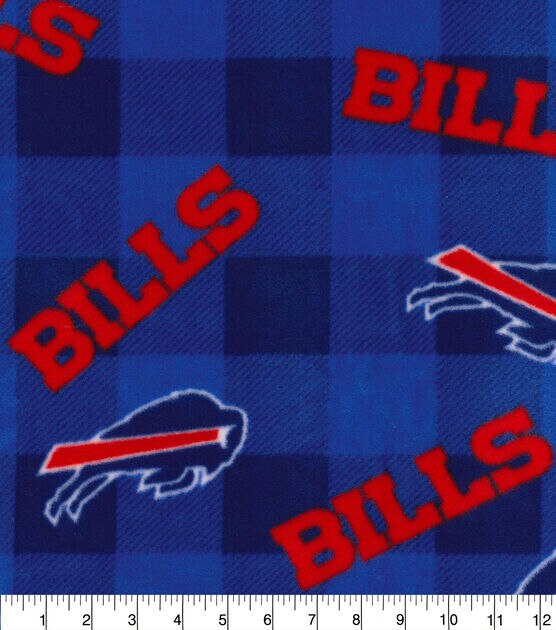 Fabric Traditions Buffalo Bills Fleece Fabric Buffalo Check