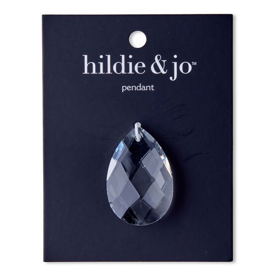 Crystal Teardrop Glass Pendant by hildie & jo