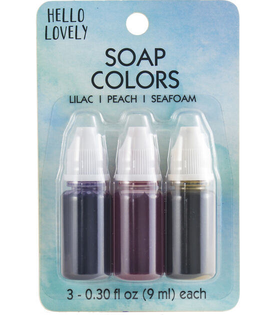 Hello Lovely 3 pk Beauty Soap Colors Lilac, Peach & Seafoam