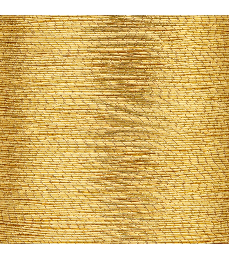Coats & Clark Metallic Thread 125yds , Gold, swatch, image 6