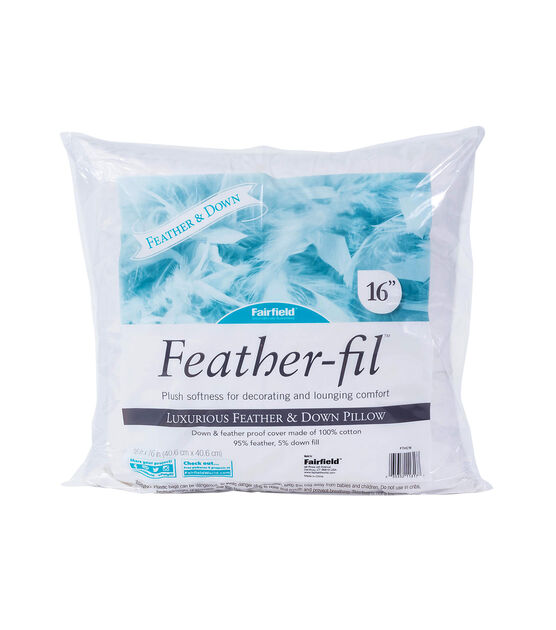 Feather Fil 16''x16'' Luxurious Feather & Down Pillow Insert
