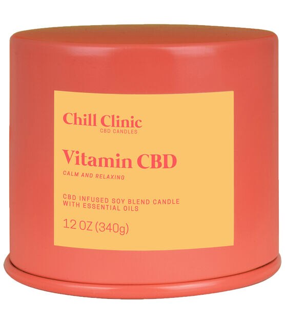 Chill Clinic 12oz Vitamin Cannabidiol Infused Soy Blend Candle