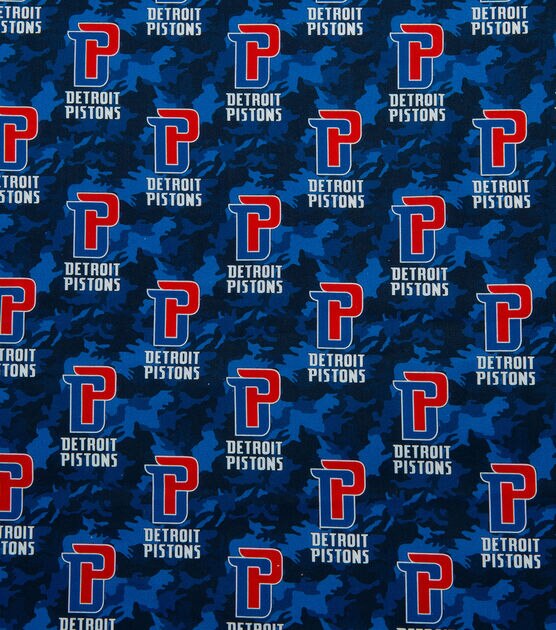 NBA Detroit Pistons Camo Cotton Fabric, , hi-res, image 2