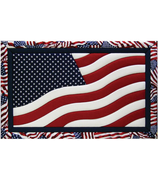 American Flag Quilt Magic Kit 12"X19"