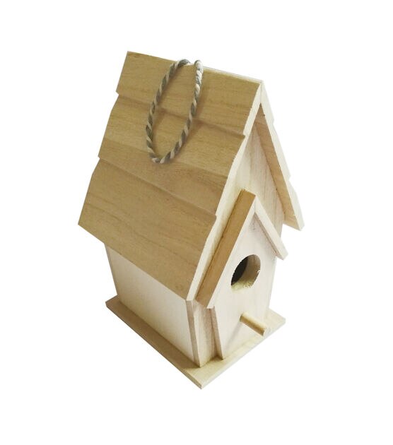 8" Wood Birdhouse With Roves by Park Lane, , hi-res, image 2
