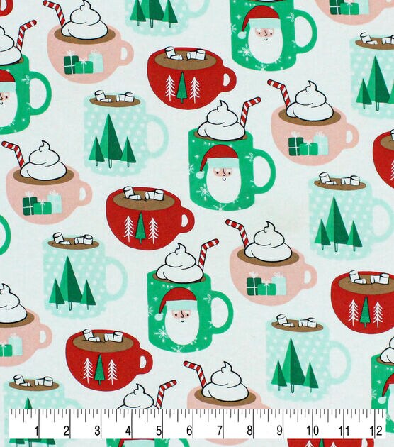 Holiday Drinks Super Snuggle Flannel Fabric, , hi-res, image 3