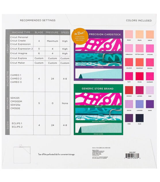12" x 12" Pink & Purple Precision Cardstock Paper Pack 60ct by Park Lane, , hi-res, image 4