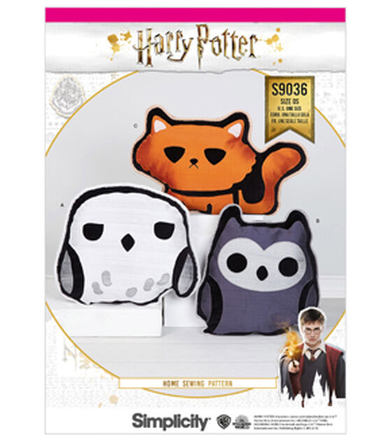 Simplicity S9036 Harry Potter Stuffed Animal Pillow Sewing Pattern