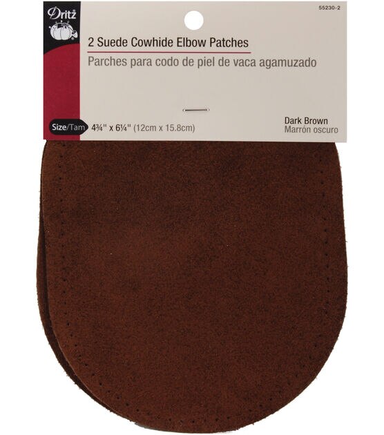 Leather Patches, Rectangular Brown Leather Elbow Patches, Sew on Patches 