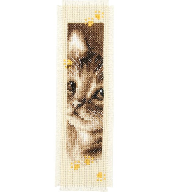 Vervaco 2" x 8" Cat & Dog Bookmark Counted Cross Stitch Kit 2ct, , hi-res, image 4