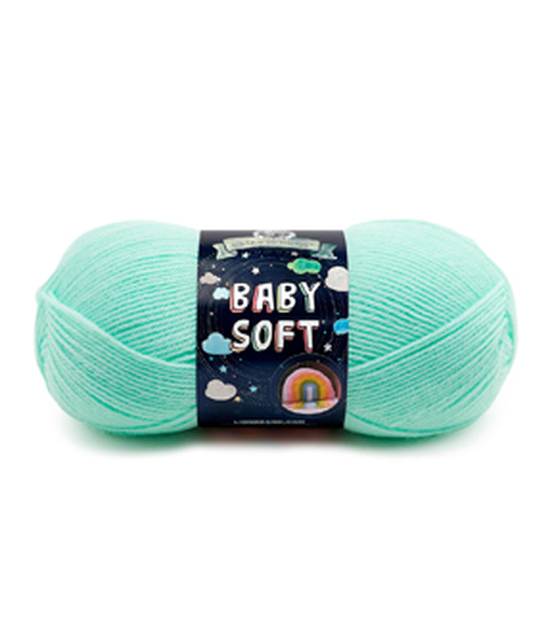 Lion Brand Baby Soft Light Weight Acrylic Blend Yarn, Mint, hi-res