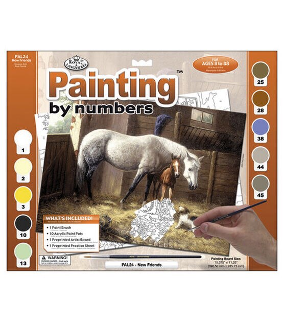 15-3/8"x11-1/4" Adult Paint By Number Kit New Friends
