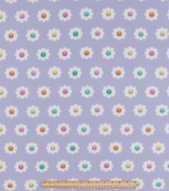 Happy Daisy Blizzard Prints Fleece Fabric, , hi-res, image 2