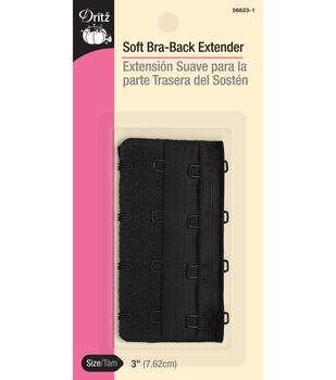 Dritz® Bra Back Extender 1-1/2 Wide-Black 2 Hooks
