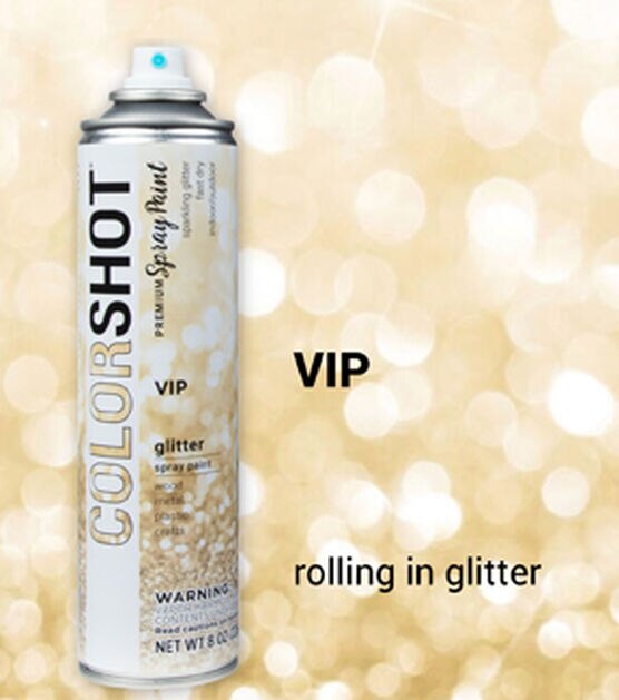 Colorshot 8oz Gold Premium Glitter Spray Paint, , hi-res, image 5