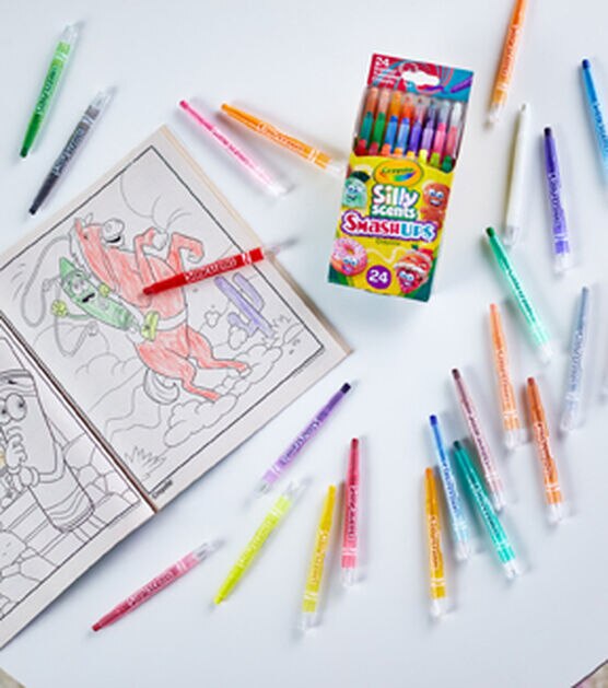 Crayola 24ct Silly Scents Smash Ups Washable Crayons, , hi-res, image 4