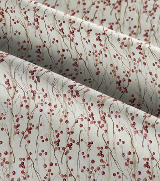 Springs Creative Winter Berries Christmas Cotton Fabric, , hi-res, image 3