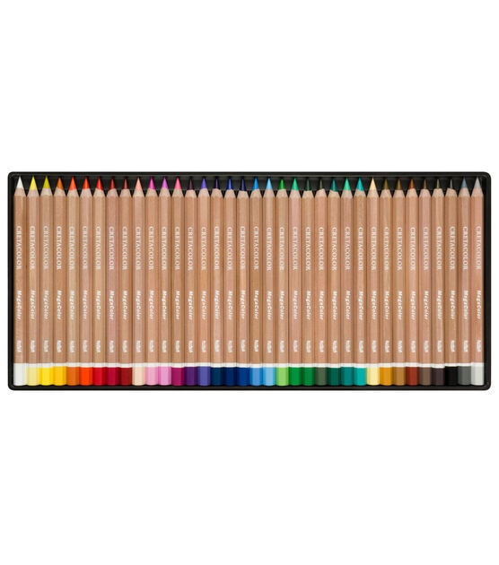 Cretacolor MegaColor Pencil Set Megacolor Tin Set of 36 Assorted Colors